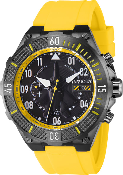 Invicta Men's 50mm Aviator Quartz Multifunction Silicone Strap Watch