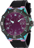 Invicta Men's 50mm Aviator Quartz Multifunction Iridescent Silicone Strap Watch