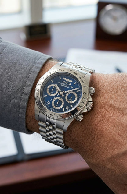 Invicta Men's 39mm Speedway Quartz Chronograph Stainless Steel Bracelet Watch
