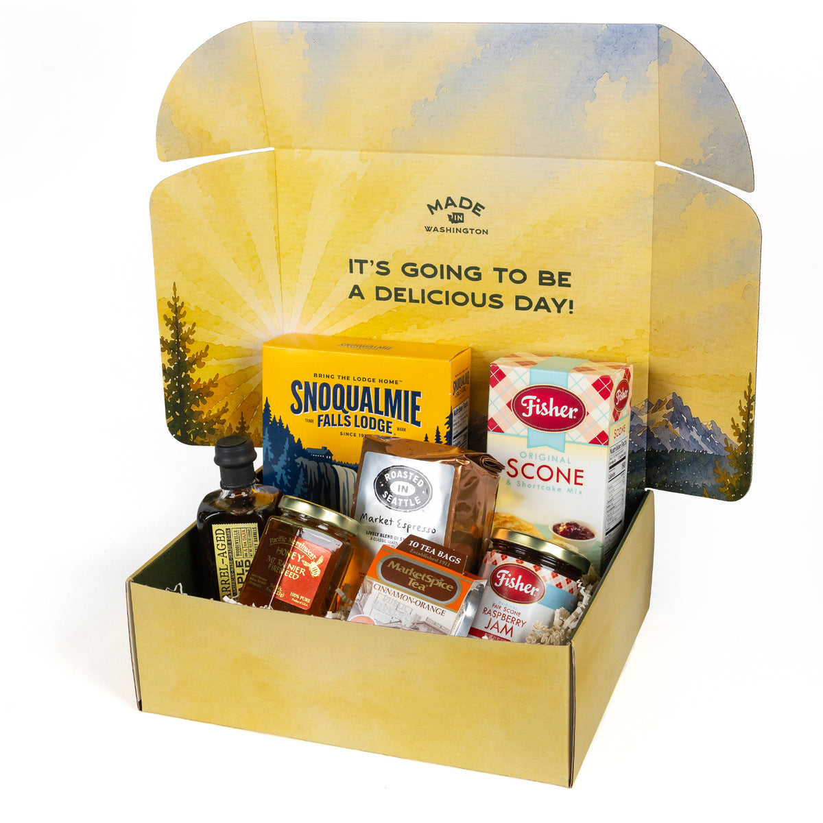 Made in Washington 7-Piece Breakfast Gourmet Food Gift Box