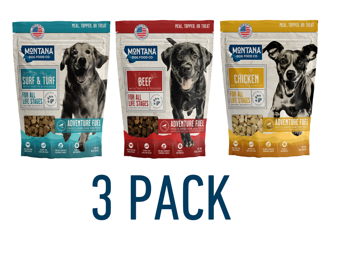 Montana Dog Food Co Grain-Free Freeze-Dried Adventure Fuel Dog Food 3-Pack