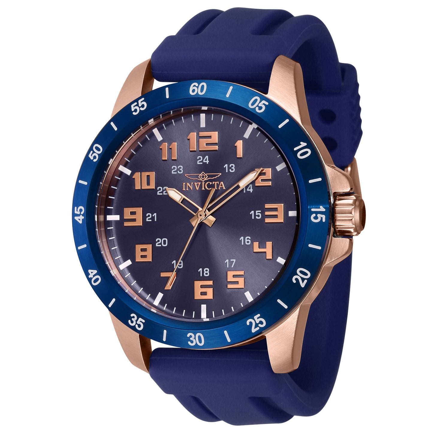 Invicta Men's 45mm Pro Diver Quartz Blue Silicone Strap Watch