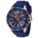 Invicta Men's 45mm Pro Diver Quartz Blue Silicone Strap Watch