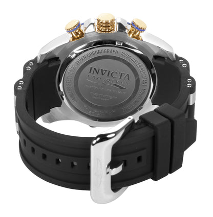 Invicta Men's 50mm Pro Diver Scuba Quartz Chronograph Silvertone Case Silicone Strap Watch