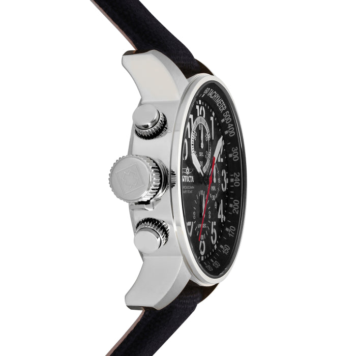 Invicta Men's 46mm I-Force Quartz Chronograph Black Canvas Strap Watch