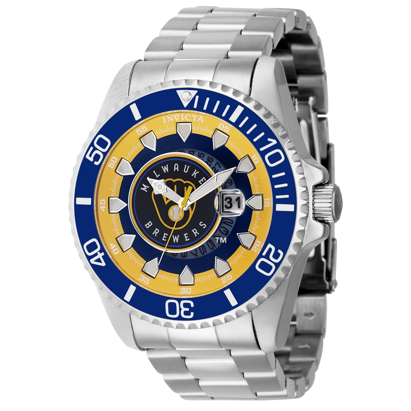 Invicta Men's 47mm MLB Quartz Date Bracelet Watch