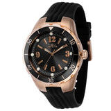 Invicta Women's 38mm Angel Quartz Rosetone Black Silicone Strap Watch
