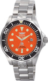 Invicta Men's 47mm Grand Diver Automatic Orange Dial Bracelet Watch