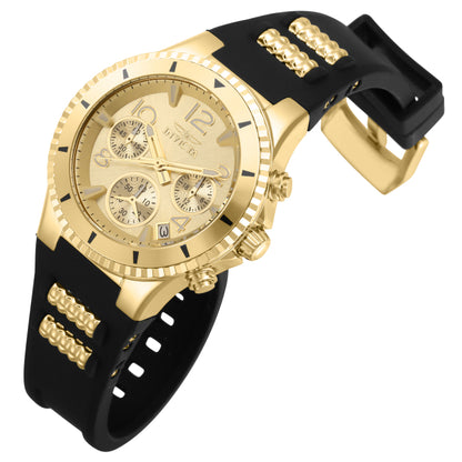 Invicta Women's 39mm BLU Quartz Chronograph Black Silicone Strap Watch