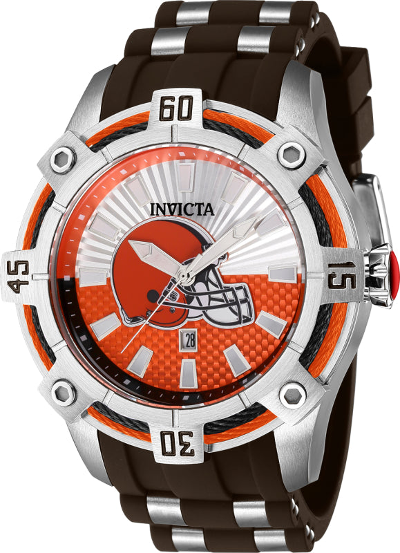 Invicta Men's 52mm NFL Quartz Silicone & Stainless Steel Strap Watch