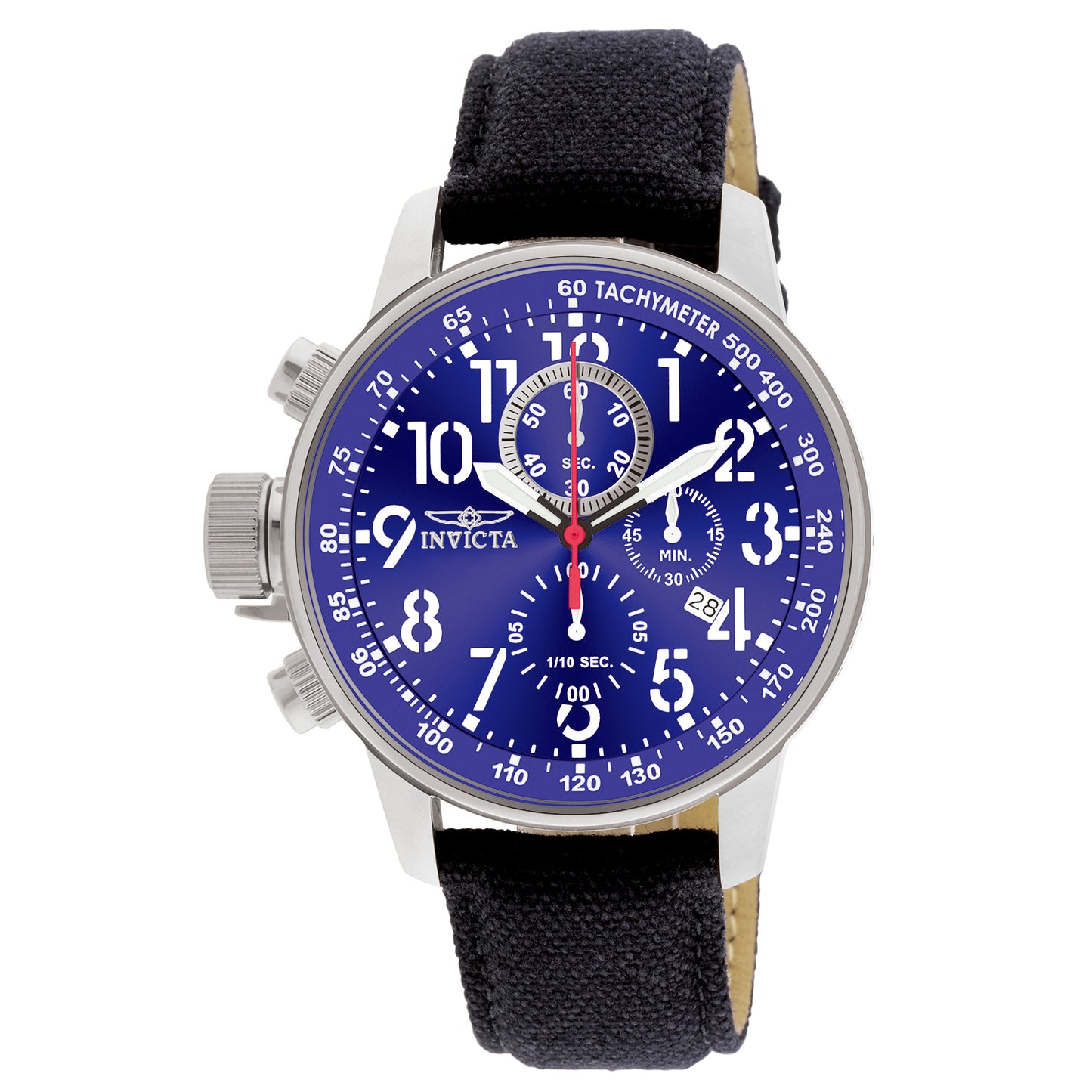 Invicta Men's 46mm I-Force Quartz Chronograph Black Canvas Strap Watch