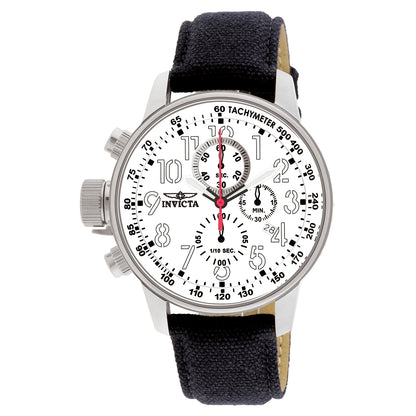 Invicta Men's 46mm I-Force Quartz Chronograph Black Canvas Strap Watch