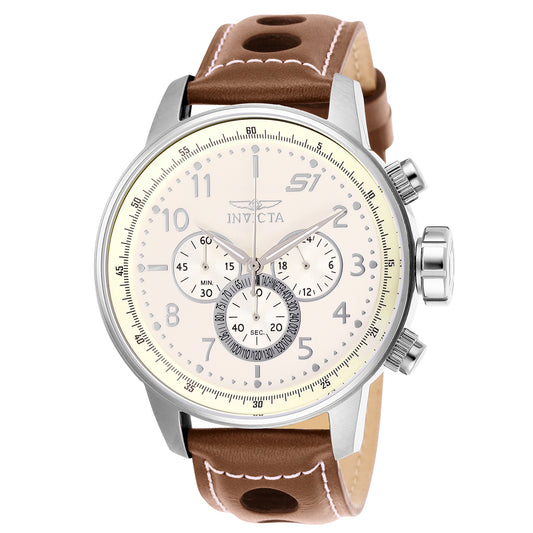 Invicta Men's 48mm S1 Rally Quartz Vintage Leather Strap Watch