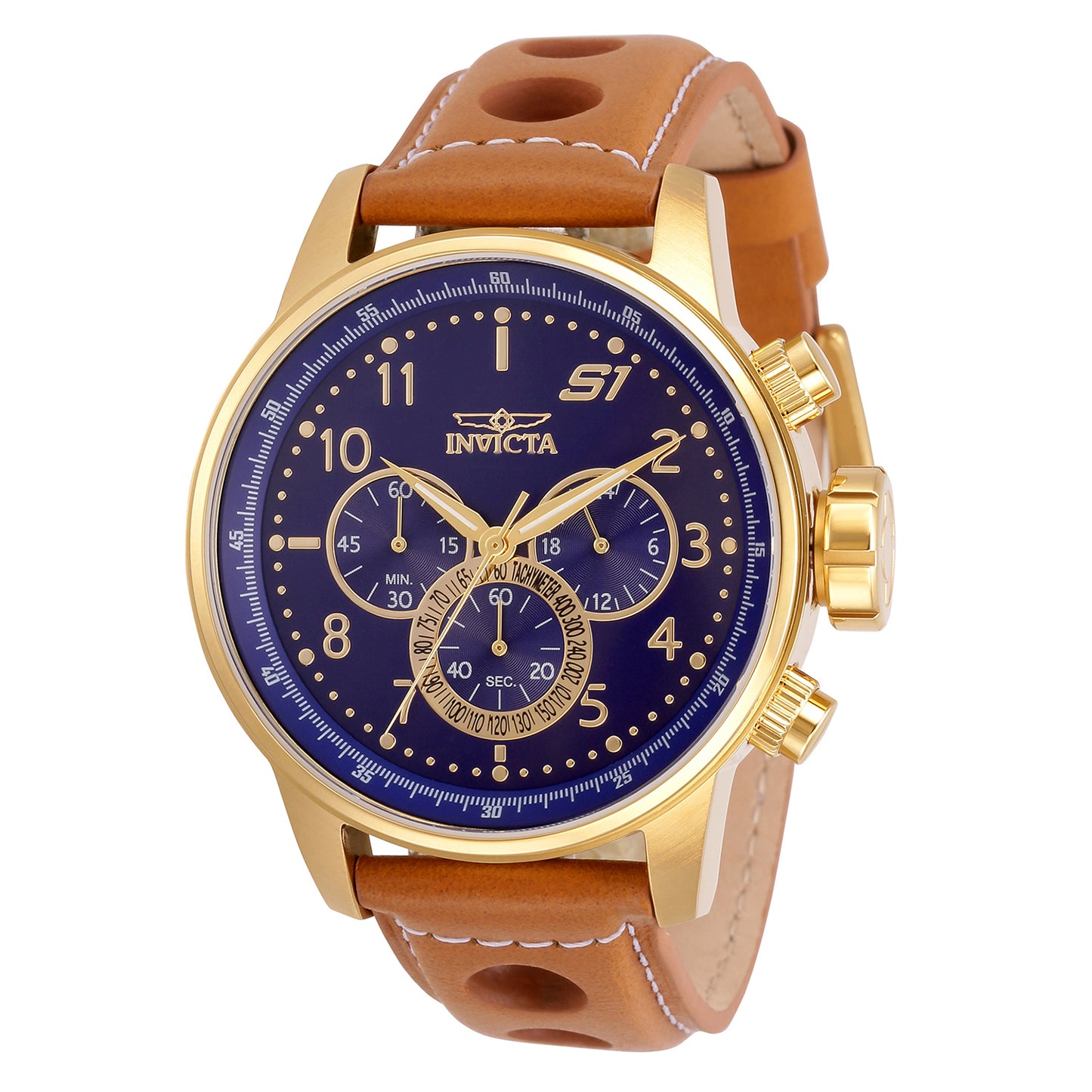 Invicta Men's 46mm S1 Rally Quartz Classic Leather Strap Watch