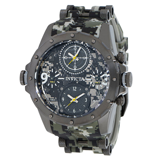 Invicta Men's 50mm Coalition Forces Quartz Multi-Time Camo Silicone Strap Watch