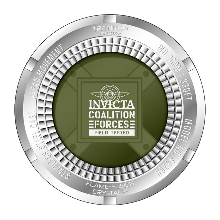 Invicta Men's 50mm Coalition Forces Quartz Multi-Time Camo Silicone Strap Watch