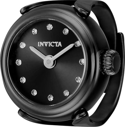 Invicta Women's 17mm Angel Quartz Crystal Accented Mini Ring Watch