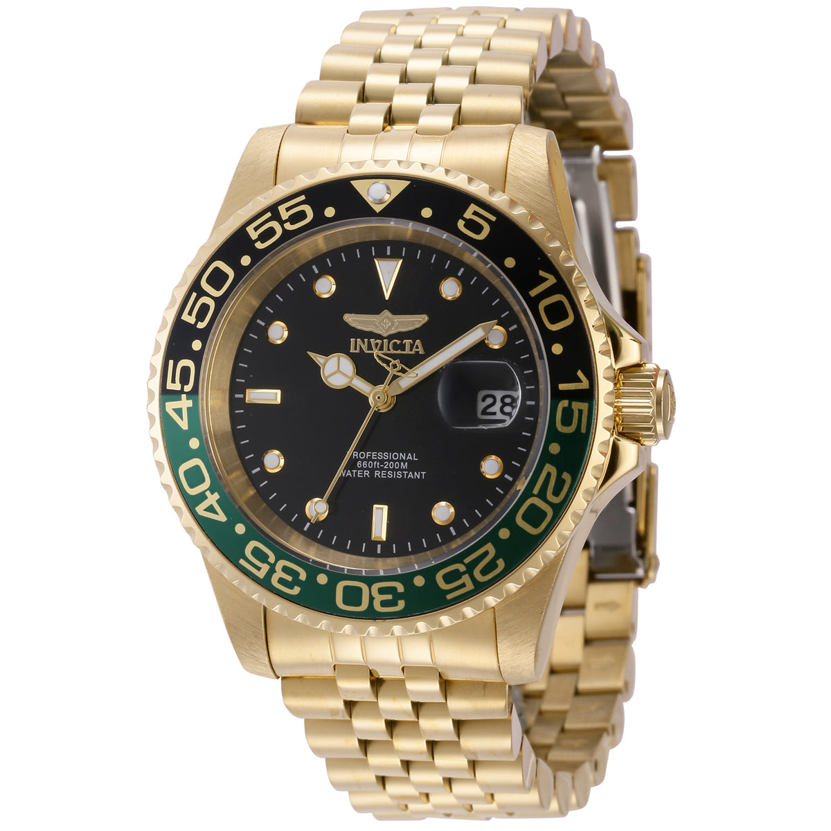 Invicta Men's 40mm Pro Diver Quartz Two-Tone Bezel Goldtone Bracelet Watch