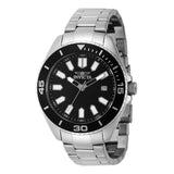 Invicta Men's 43mm Pro Diver Quartz Date Black Bezel & Dial Bracelet Watch