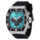 Invicta Men's 51mm Pro Diver Quartz Chronograph Light Blue Dial Tonneau Silicone Strap Watch