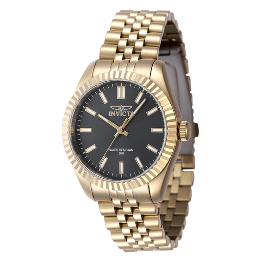 Invicta Women's 36mm Specialty Quartz Textured Bezel Color Dial Goldtone Bracelet Watch