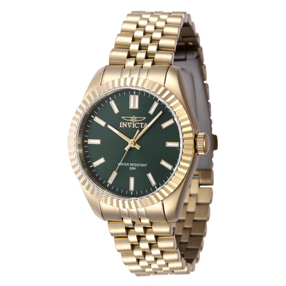 Invicta Women's 36mm Specialty Quartz Textured Bezel Color Dial Goldtone Bracelet Watch