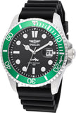Invicta Men's 43mm Pro Diver Quartz Black Silicone Strap Watch