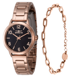 Invicta Women's 34mm Wildflower Quartz Watch & Chain Bracelet Set