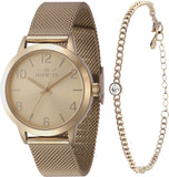 Invicta Women's 34mm Wildflower Quartz Mesh Bracelet Watch & Bracelet Set