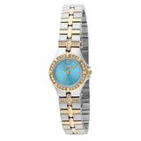 Invicta Women's 21mm Angel Quartz Turquoise Dial Crystal Accented Two-Tone Bracelet Watch