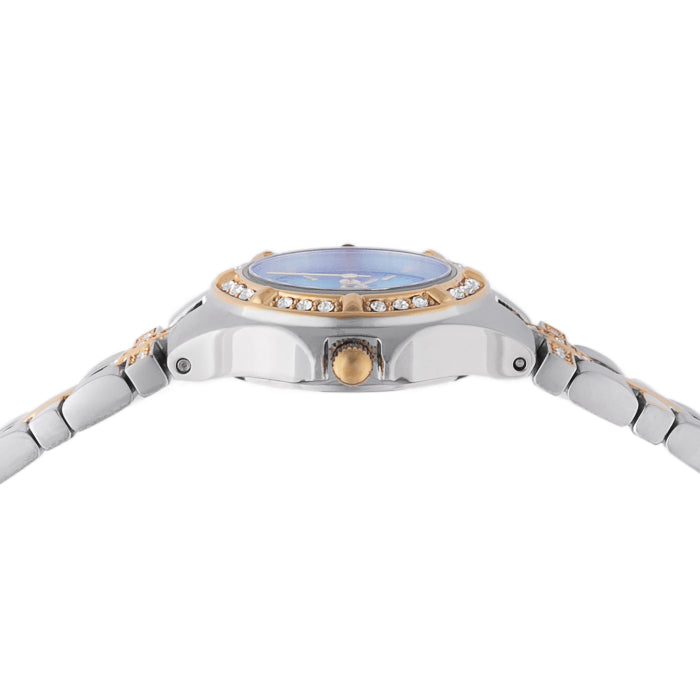 Invicta Women's 21mm Angel Quartz Turquoise Dial Crystal Accented Two-Tone Bracelet Watch
