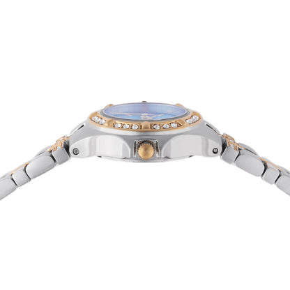 Invicta Women's 21mm Angel Quartz Turquoise Dial Crystal Accented Two-Tone Bracelet Watch