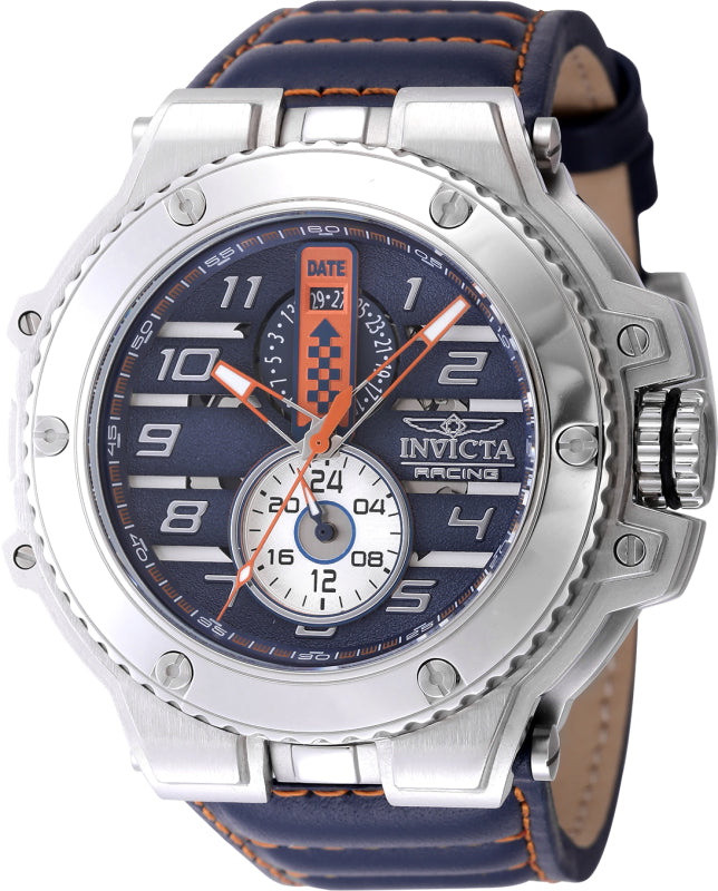 Invicta Men's 55mm Invicta Racing Downforce Quartz Leather Strap Watch