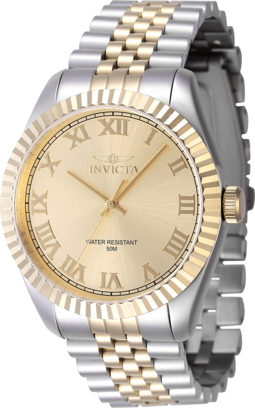 Invicta Men's 43mm Specialty Quartz Fluted Bezel Two-Tone Bracelet Watch