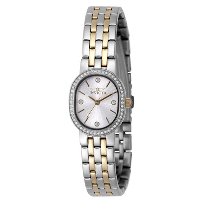 Invicta Women's 20mm Angel Quartz Crystal Accented Oval Bracelet Watch