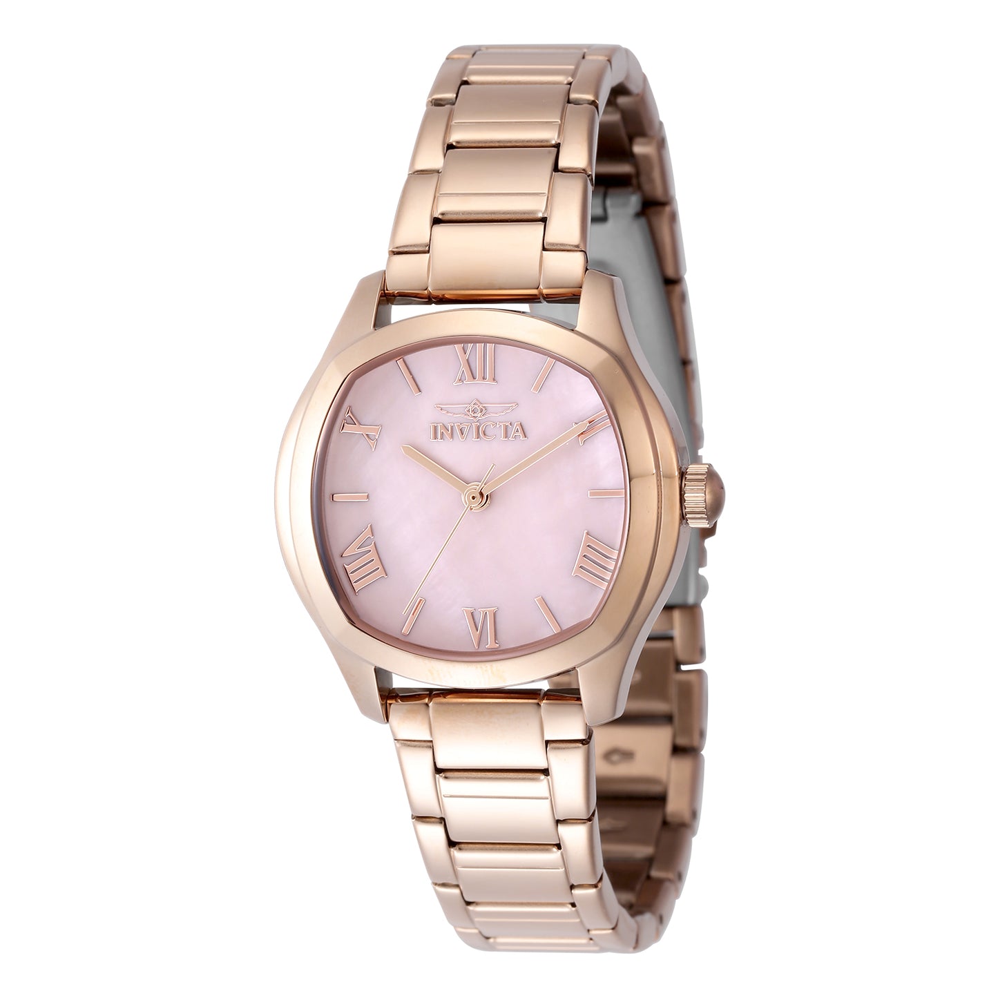 Invicta Women's 32mm Wildflower Quartz Pink MOP Rosetone Bracelet Watch