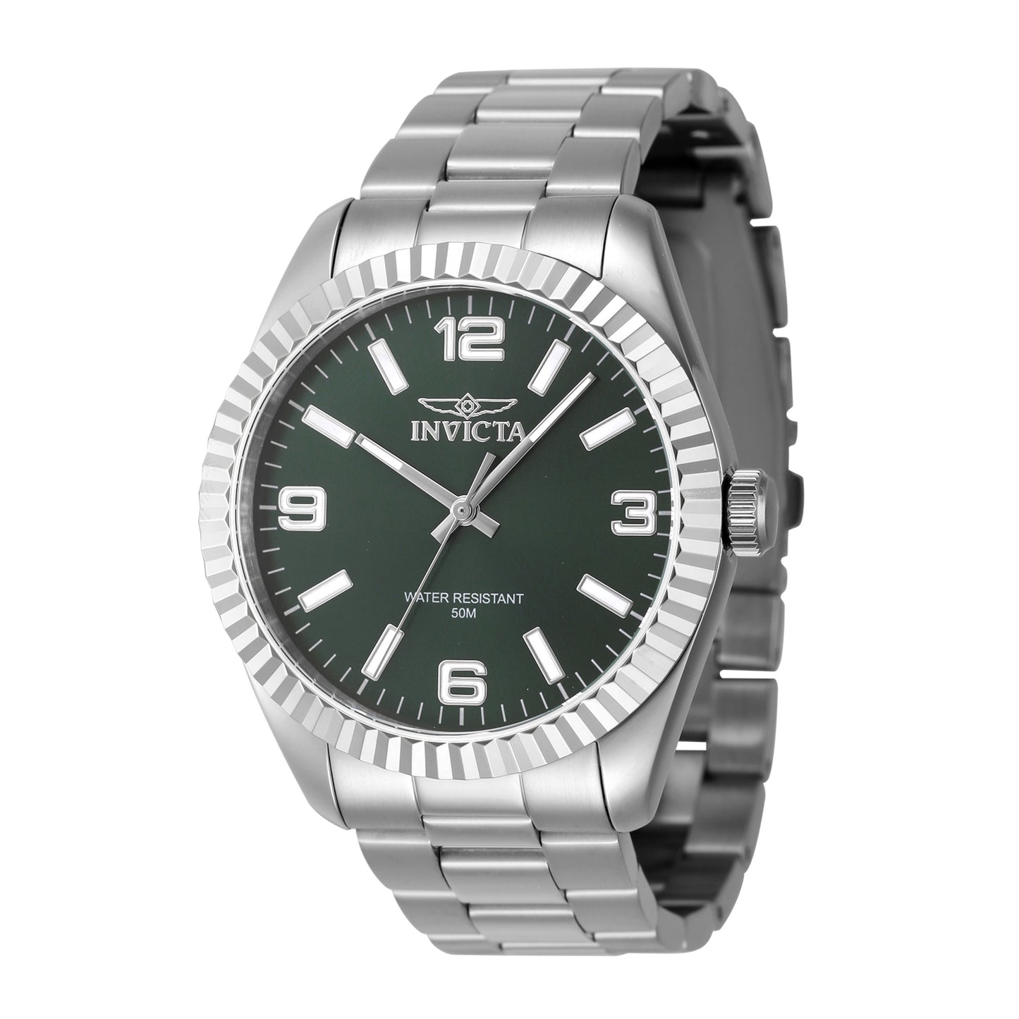 Invicta Men's 43mm Specialty Quartz Army Green Dial Bracelet Watch