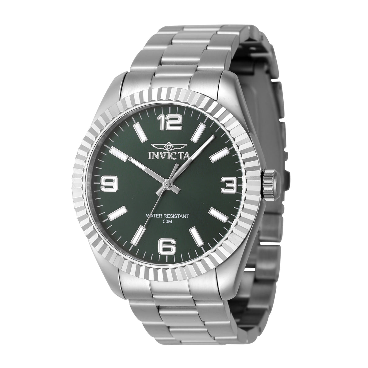 Invicta Men's 43mm Specialty Quartz Army Green Dial Bracelet Watch