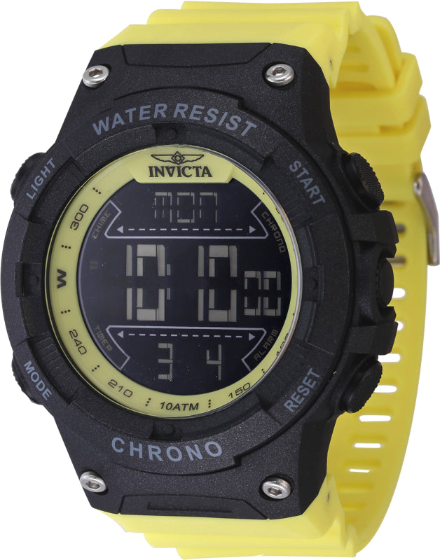 Invicta Men's 52mm Racing Digital Polyurethane Strap Watch
