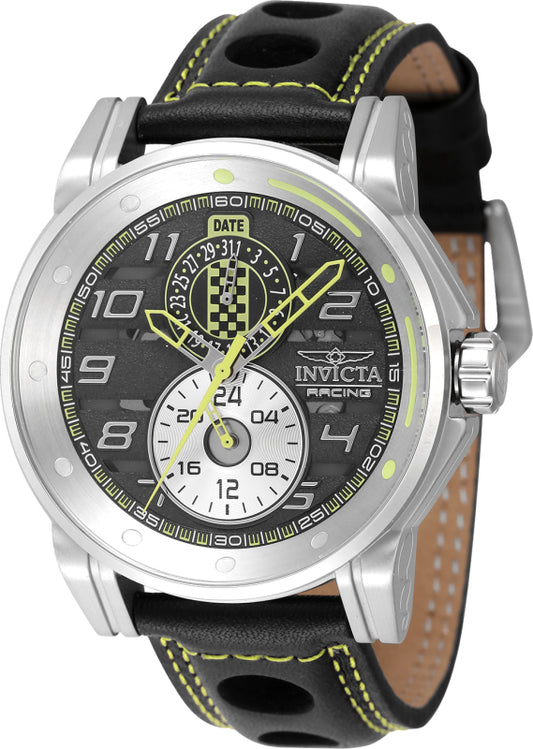 Invicta Men's 46mm Invicta Racing Quartz Multifunction Leather Strap Watch