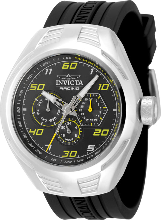 Invicta Men's 46mm Racing Quartz Day & Date Silicone Strap Watch