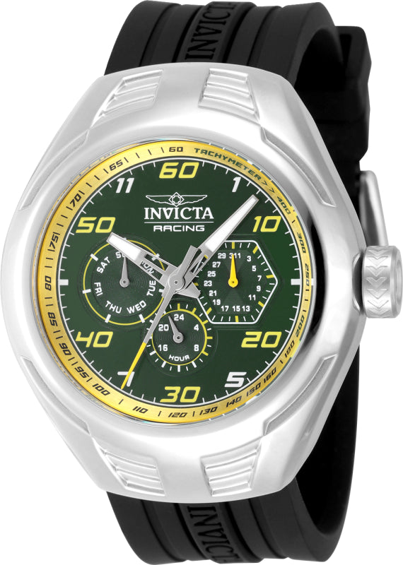 Invicta Men's 46mm Racing Quartz Day & Date Silicone Strap Watch
