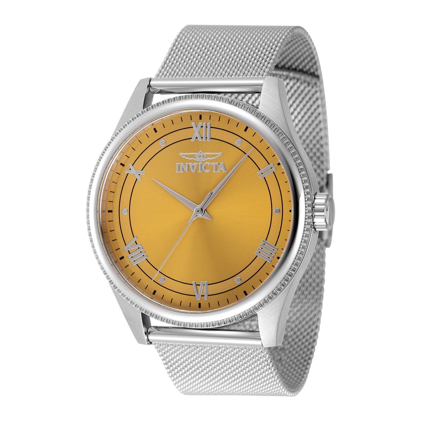 Invicta Men's 43mm Celestial Quartz Color Dial Silvertone Mesh Bracelet Watch