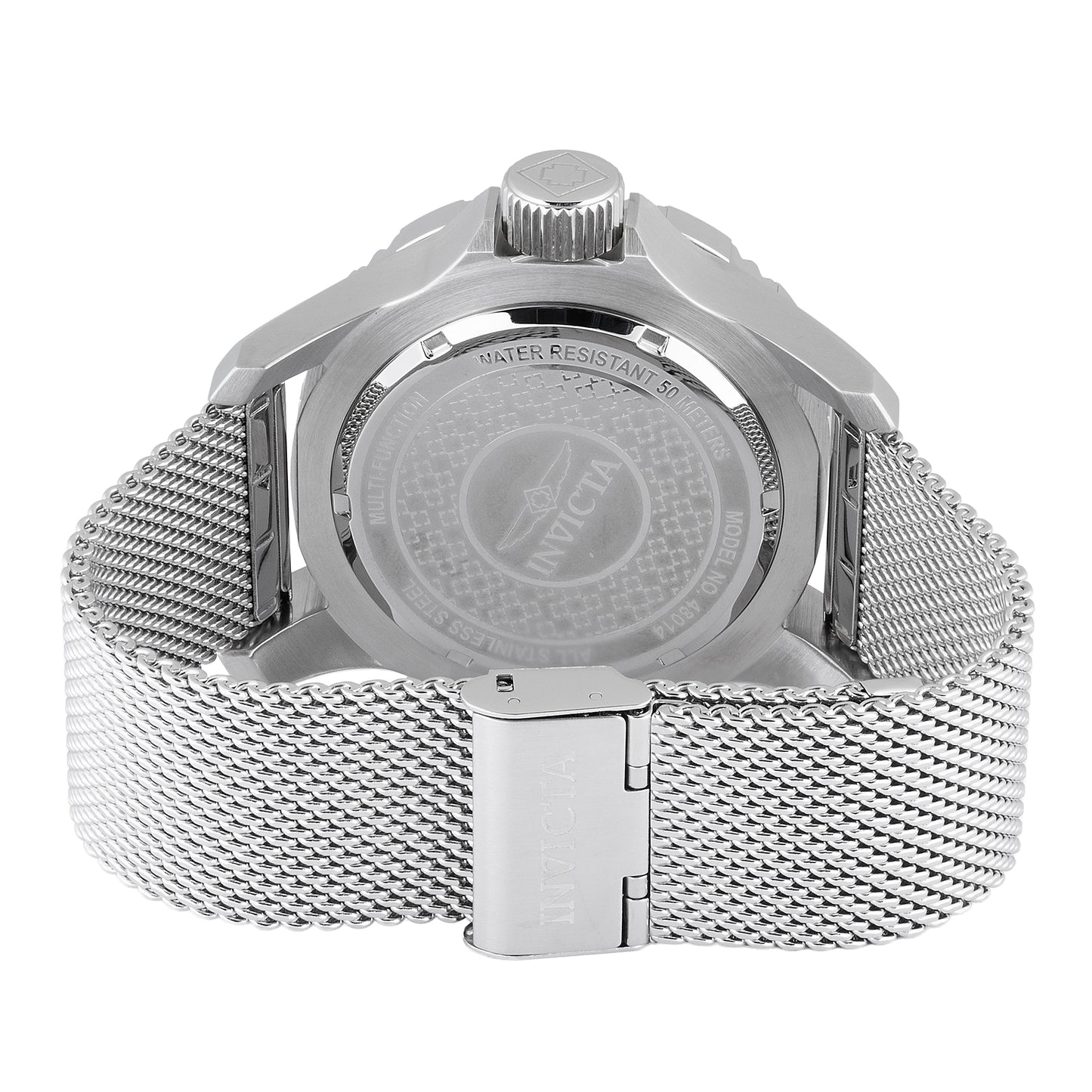 Invicta Men's 49mm Vintage Quartz Day & Date Silvertone Mesh Bracelet Watch