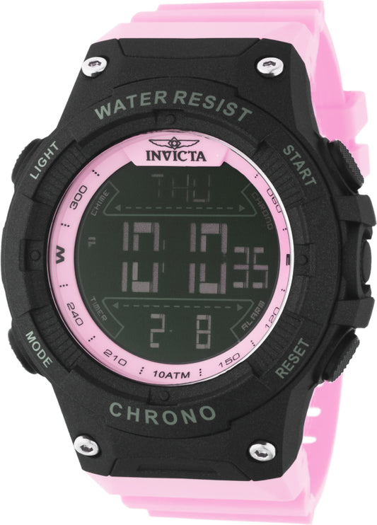 Invicta Men's 52mm Racing Digital Polyurethane Strap Watch
