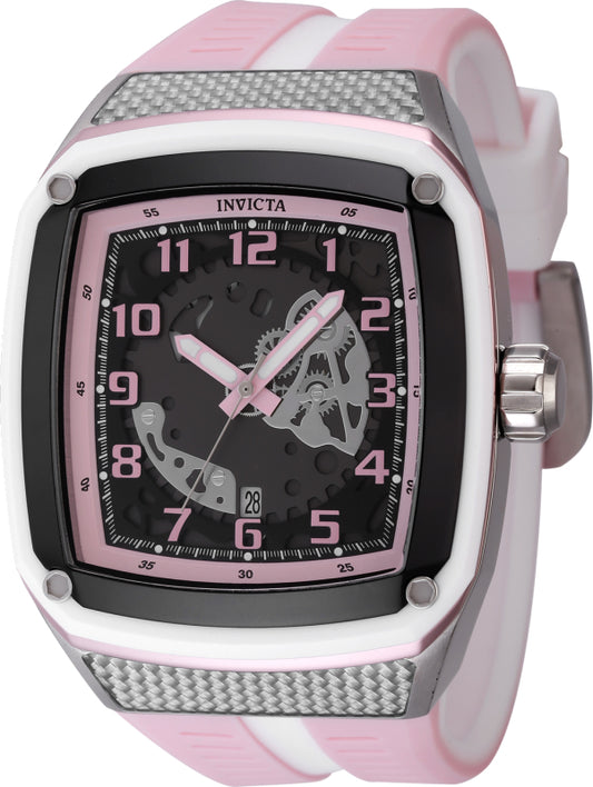 Invicta Men's 45mm Invicta Racing Quartz Multifunction Pink Silicone Strap Watch