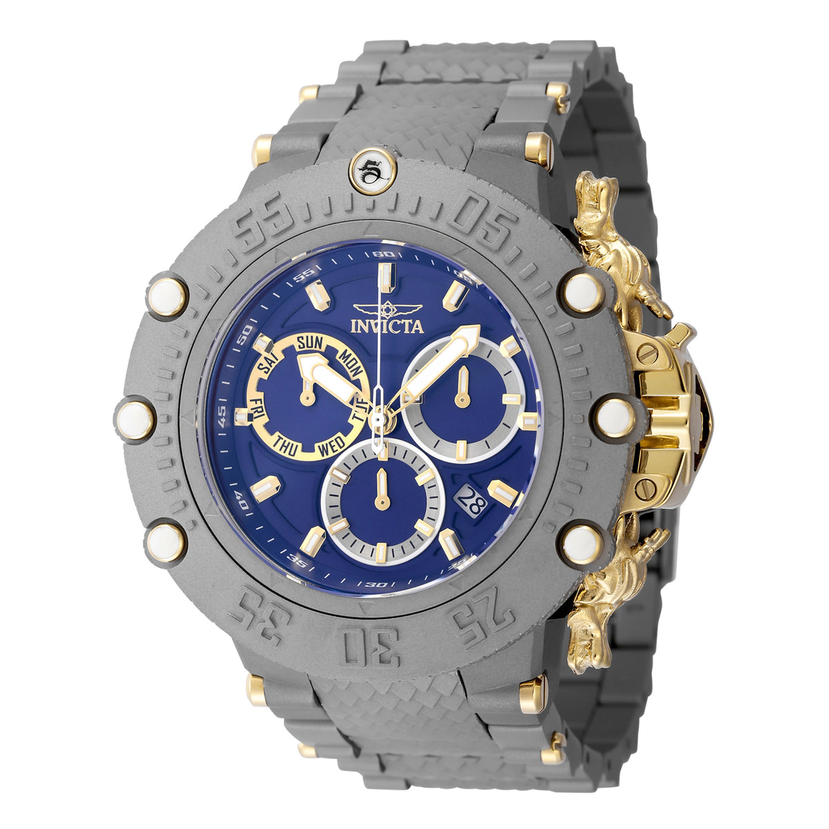 Invicta Men's 52mm Subaqua Quartz Chronograph Titanium Goldtone Bracelet Watch
