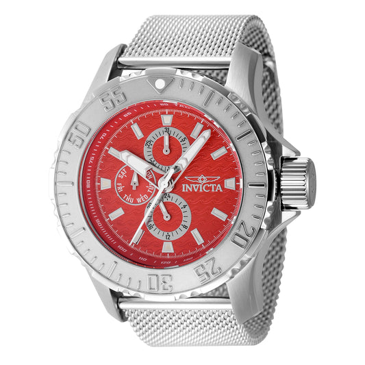 Invicta Men's 49mm Vintage Quartz Day & Date Silvertone Mesh Bracelet Watch