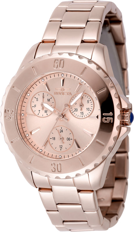 Invicta Men's 38mm Angel Quartz Day & Date Rosetone Bracelet Watch