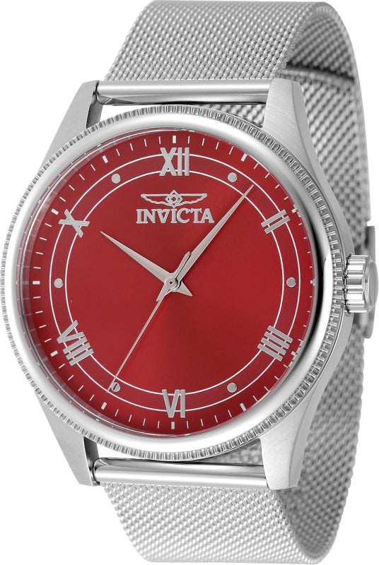 Invicta Men's 43mm Celestial Quartz Red Dial Bracelet Watch
